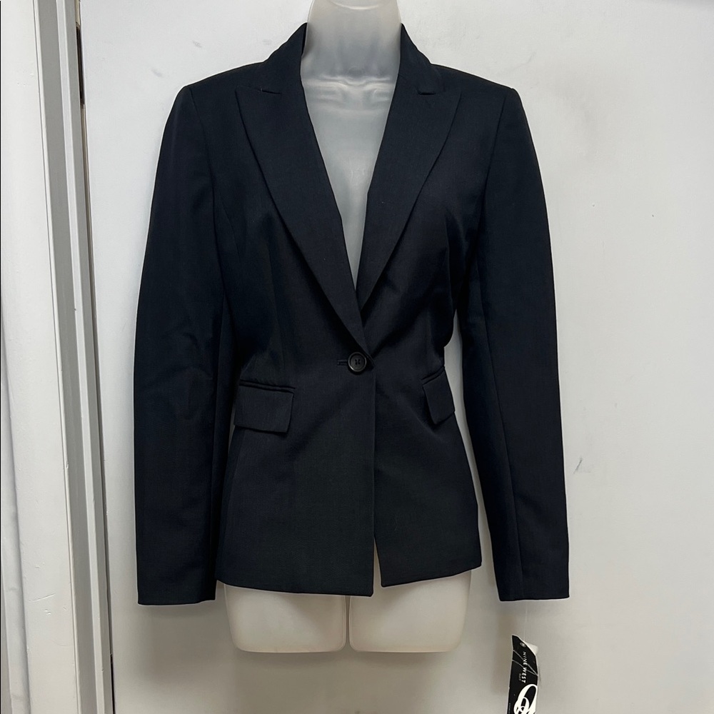 Nine West Tailored Suit Blazer | Women’s Size 4 | Navy Blue | NWT